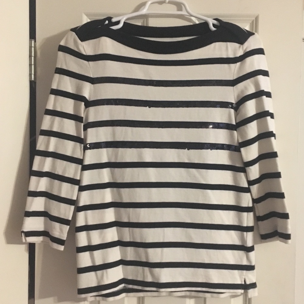 Kate Spade, size small sequin stripe top.